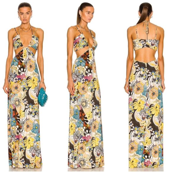 Alexis Cassandra Floral Cut Out Maxi Dress - Picture 4 of 4